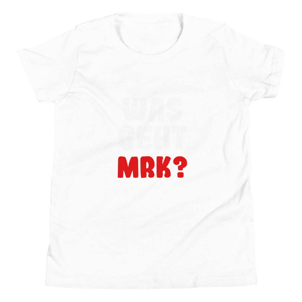 Kurzärmeliges T-Shirt für Kinder "Was geht Mrk?"