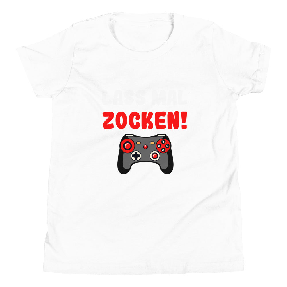 Kurzärmeliges T-Shirt für Kinder "Lass mal zocken!"