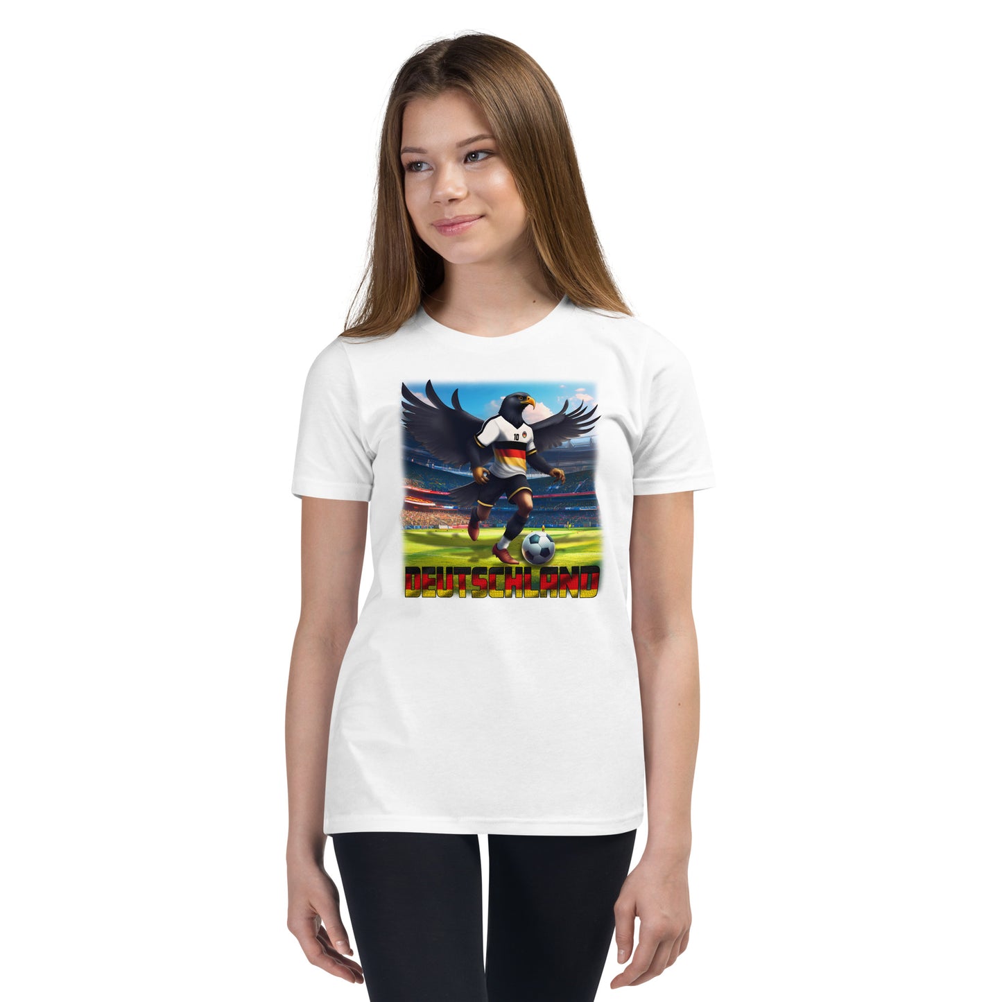 Deutschland EM Fußball Trikot Alternative Kurzärmeliges T-Shirt für Kinder