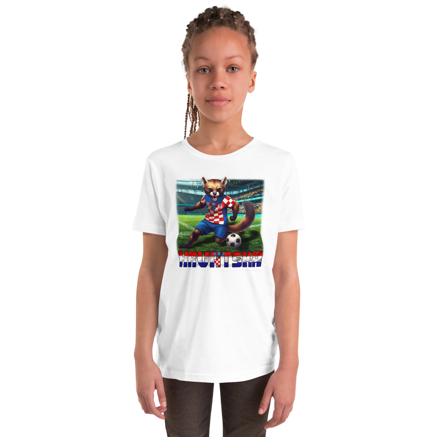 Kroatien EM Fußball Trikot Alternative Kurzärmeliges T-Shirt für Kinder