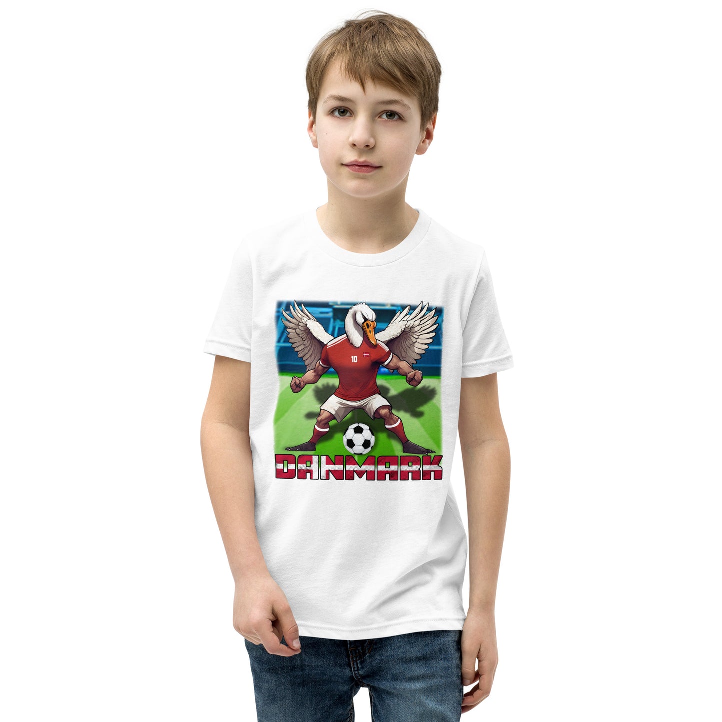 Dänemark EM Fußball Trikot Alternative Kurzärmeliges T-Shirt für Kinder