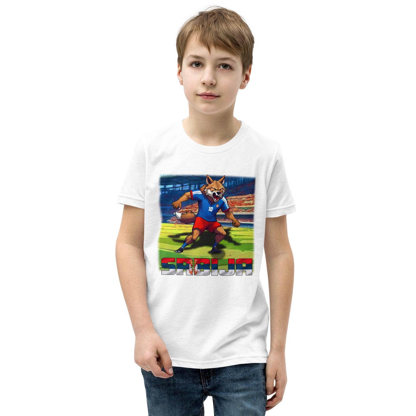 Serbien EM Fußball Trikot Alternative Kurzärmeliges T-Shirt für Kinder