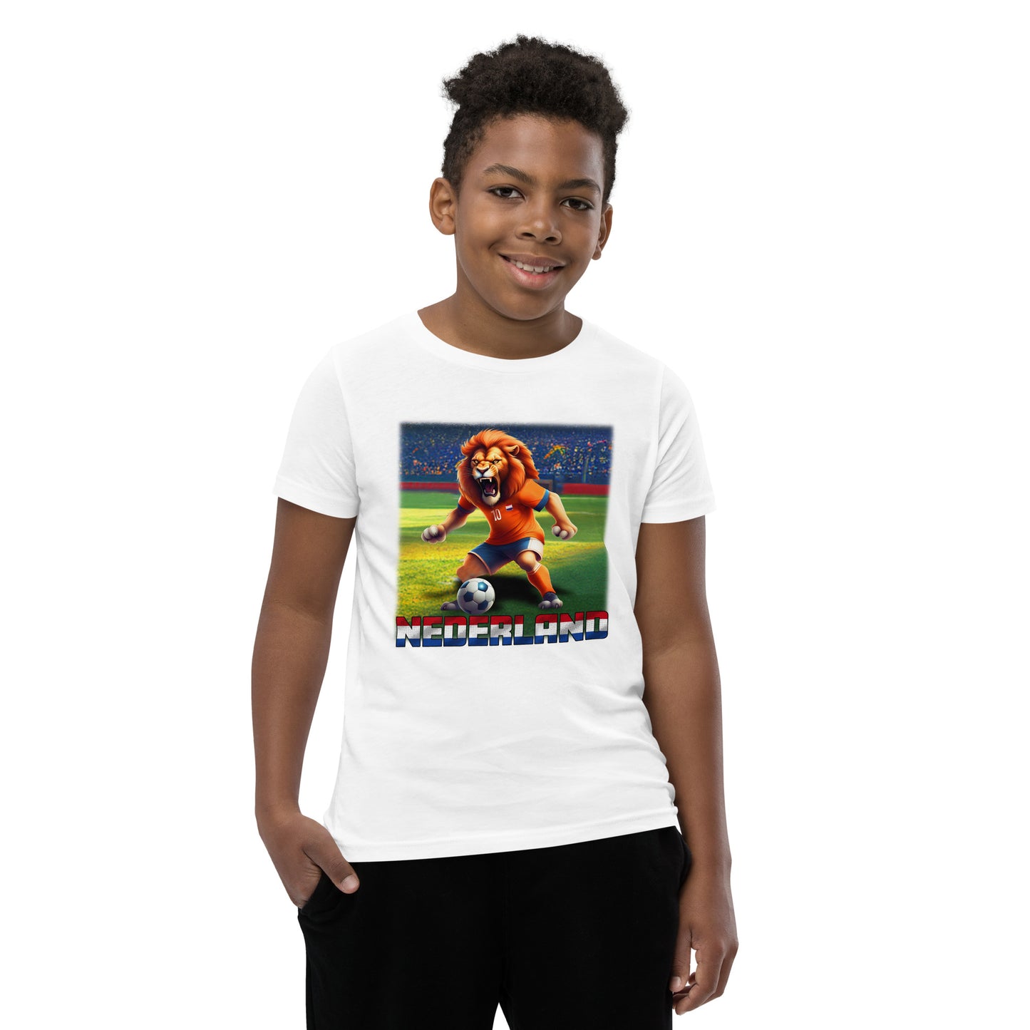 T-shirt alternatif à manches courtes pour enfants, maillot de football du championnat d'Europe des pays-bas