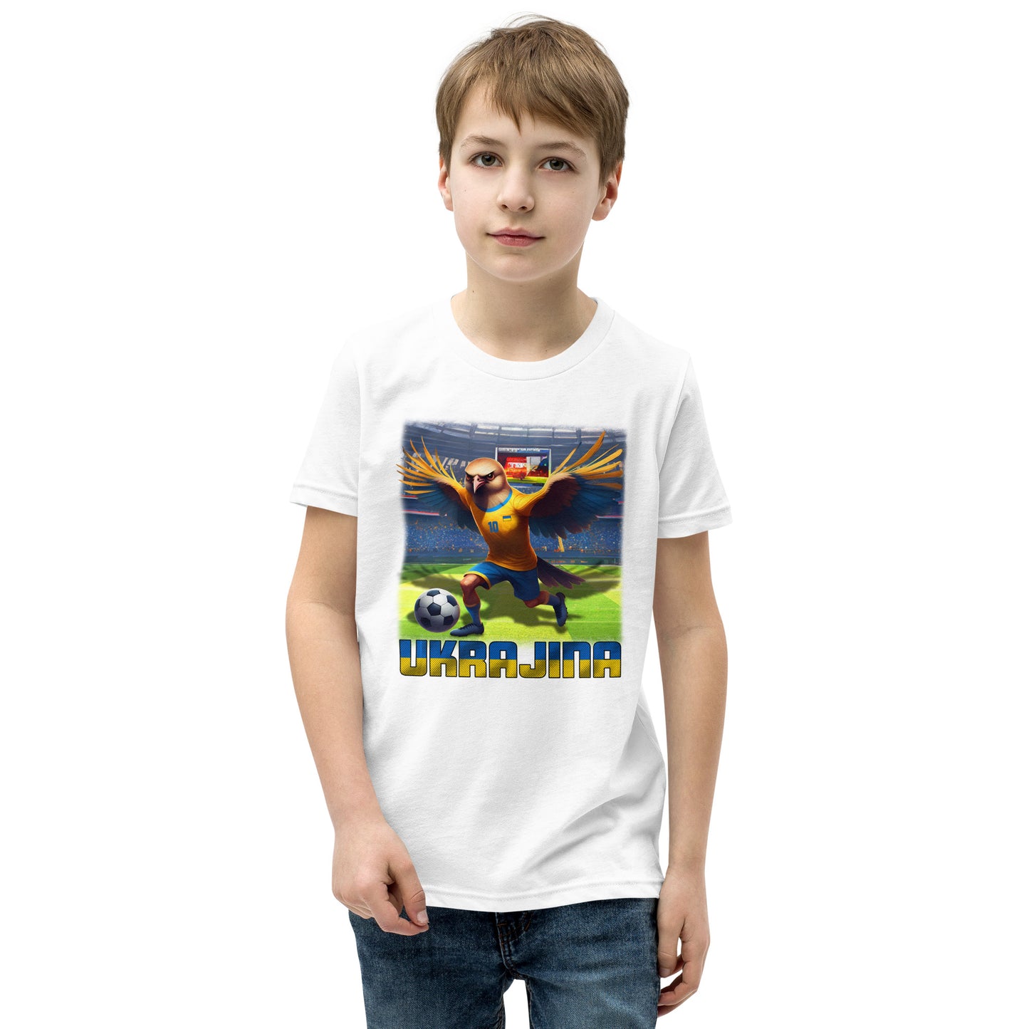 T-shirt alternatif à manches courtes pour enfants, maillot de football du Championnat d'Europe d'Ukraine